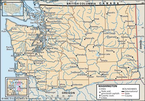 washington map with cities|Washington Maps & Facts .